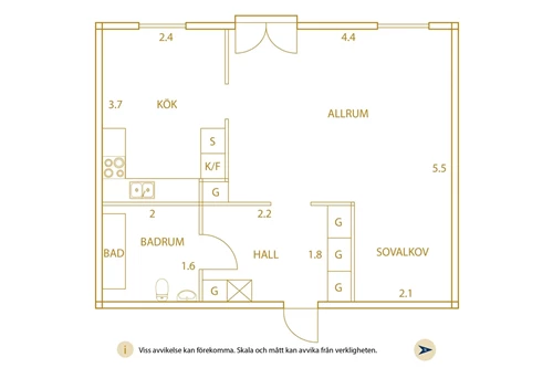 Planritning Hovslagaregatan 46, Trollhättan