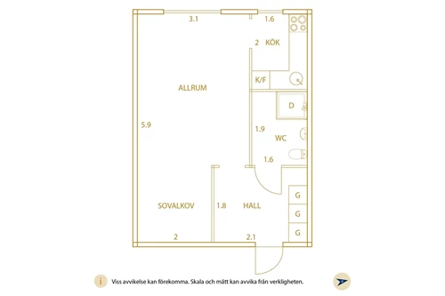 Planritning Österleden 1B, Uddevalla