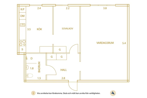Planlösning, Storgatan 6B
