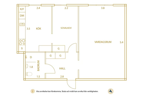 Planlösning, Storgatan 6B