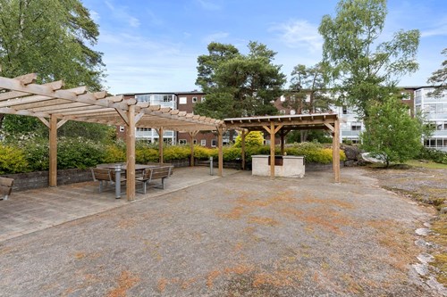 Grillplats på innergården.