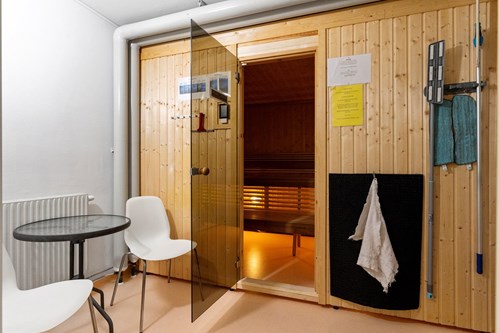 Bastu i föreningen som går att hyra.