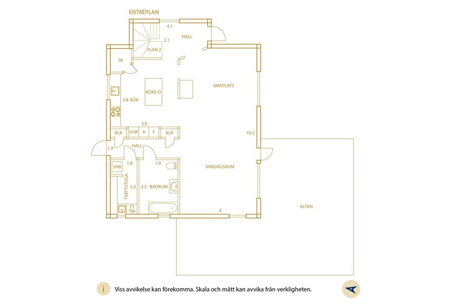 Planritning, entréplan