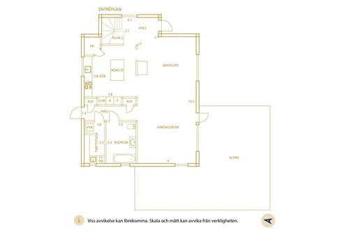 Planritning, entréplan
