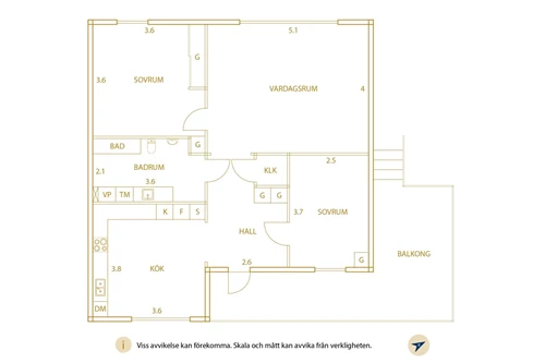 Planritning Björndalsvägen 12D, Trollhättan