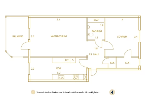 Planlösning Idrottsvägen 19A
