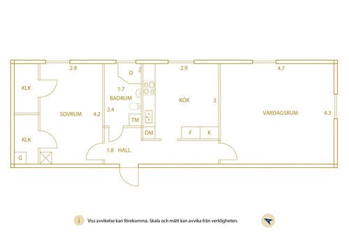 Planritning Bokgatan 43, Vänersborg