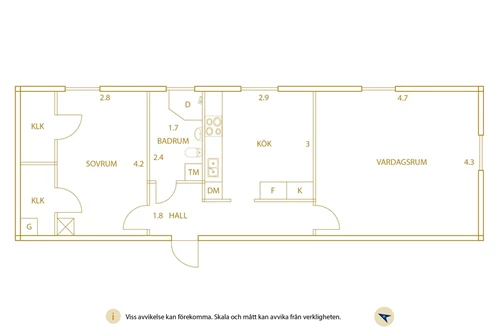 Planritning Bokgatan 43, Vänersborg